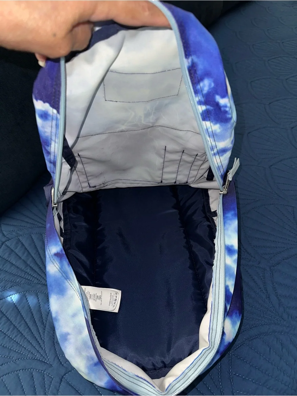 Jansport Blue Lightning Print Backpack